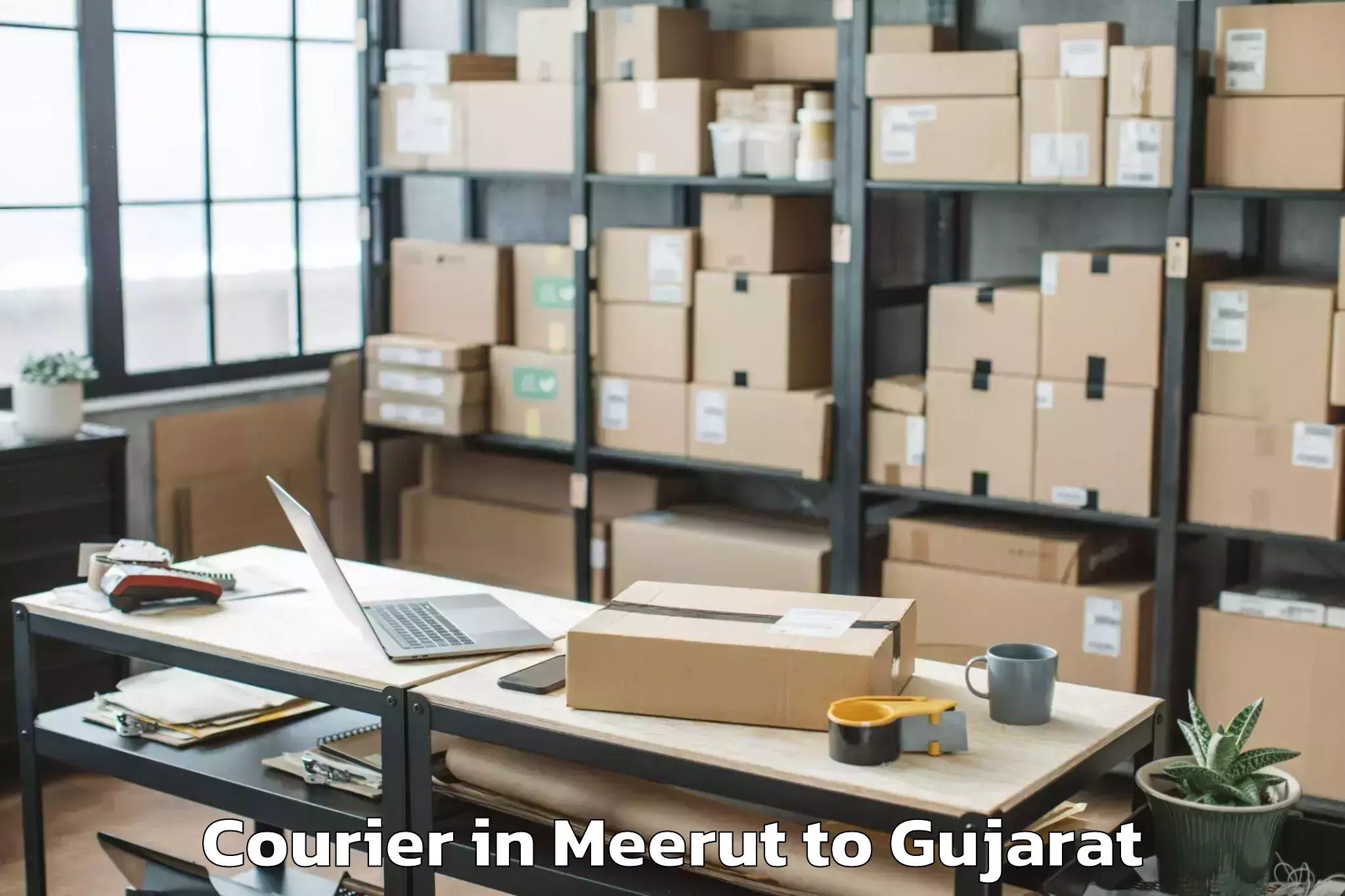 Affordable Meerut to Jasdan Courier